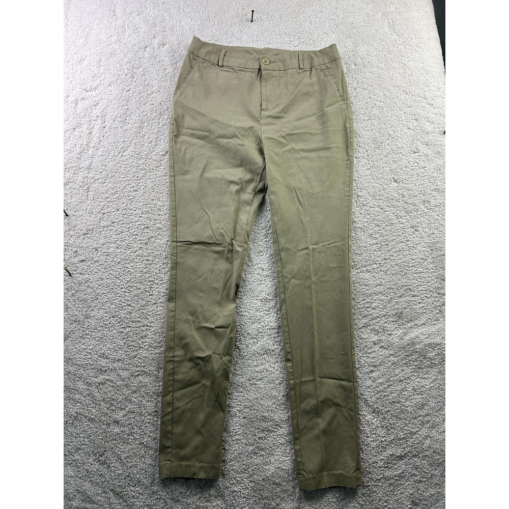 JW Style Pants Womens Size 12 Khaki Beige Slim‎ Fit Stretch Rayon Nylon Spandex